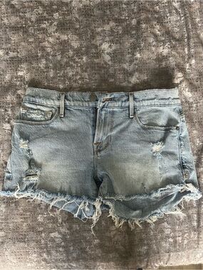 Frame Denim Light Blue Distressed Cutoff Jean Shorts
